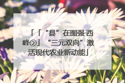 「“县”在图强·西峰②」“三元双向”激活现代农业新动能