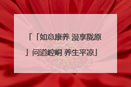 「如意康养 漫享陇原」问道崆峒 养生平凉