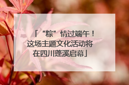 “粽”情过端午！这场主题文化活动将在四川蓬溪启幕