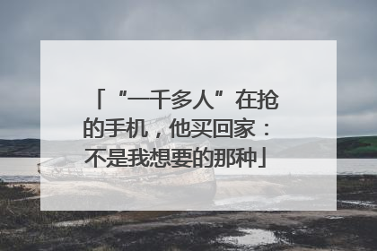 “一千多人”在抢的手机，他买回家：不是我想要的那种