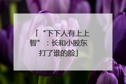 “下下人有上上智”：长和小股东打了谁的脸