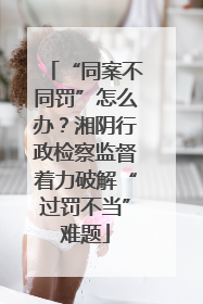 “同案不同罚”怎么办？湘阴行政检察监督着力破解“过罚不当”难题