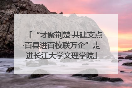“才聚荆楚·共建支点·百县进百校联万企”走进长江大学文理学院