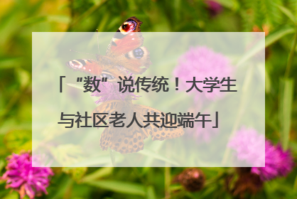 “数”说传统！大学生与社区老人共迎端午