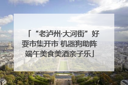 “老泸州·大河街”好耍市集开市 机器狗助阵端午美食美酒亲子乐