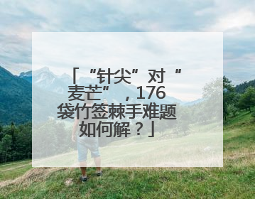 “针尖”对“麦芒”，176袋竹签棘手难题如何解？