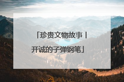 珍贵文物故事丨开诚的子弹钢笔