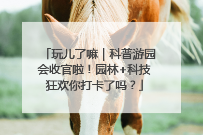 玩儿了嘛｜科普游园会收官啦！园林+科技狂欢你打卡了吗？