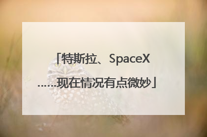 特斯拉、SpaceX……现在情况有点微妙
