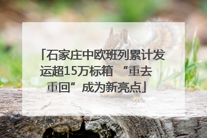 石家庄中欧班列累计发运超15万标箱 “重去重回”成为新亮点