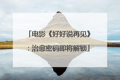 电影《好好说再见》：治愈密码即将解锁
