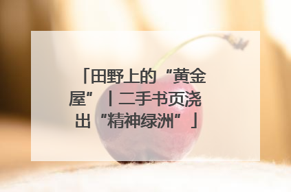田野上的“黄金屋”丨二手书页浇出“精神绿洲”
