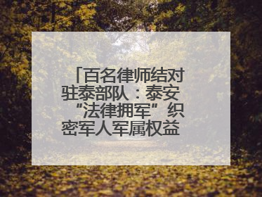 百名律师结对驻泰部队：泰安“法律拥军”织密军人军属权益“防护网”