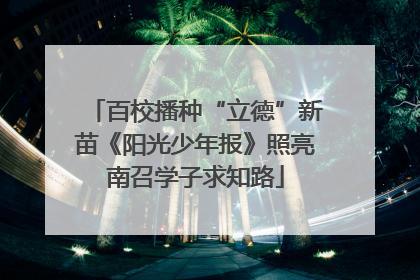 百校播种“立德”新苗《阳光少年报》照亮南召学子求知路