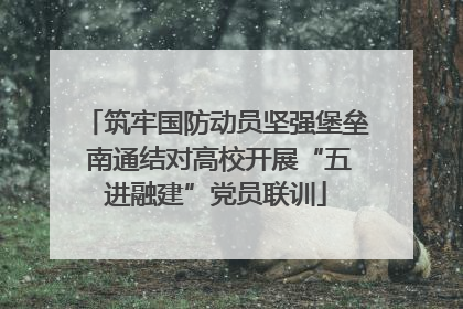 筑牢国防动员坚强堡垒 南通结对高校开展“五进融建”党员联训