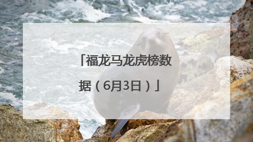福龙马龙虎榜数据（6月3日）