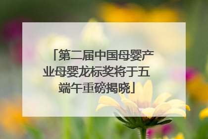 第二届中国母婴产业母婴龙标奖将于五端午重磅揭晓