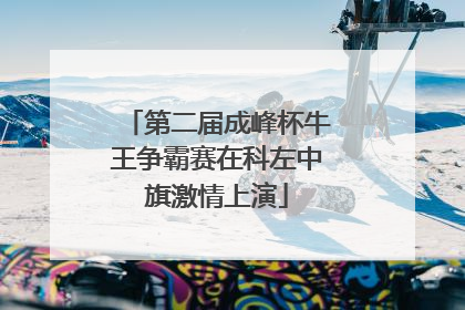 第二届成峰杯牛王争霸赛在科左中旗激情上演