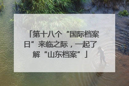 第十八个“国际档案日”来临之际，一起了解“山东档案”