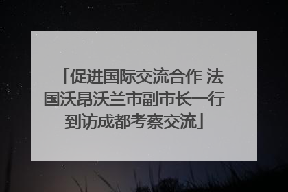 促进国际交流合作 法国沃昂沃兰市副市长一行到访成都考察交流