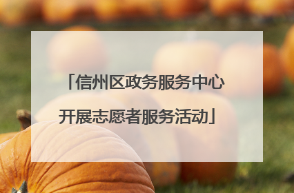 信州区政务服务中心开展志愿者服务活动