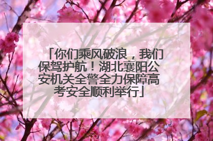 你们乘风破浪，我们保驾护航！湖北襄阳公安机关全警全力保障高考安全顺利举行