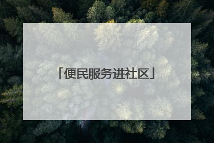 便民服务进社区