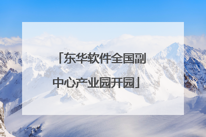 东华软件全国副中心产业园开园