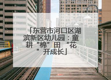 东营市河口区湖滨新区幼儿园：童耕“棉”田 “花”开成长