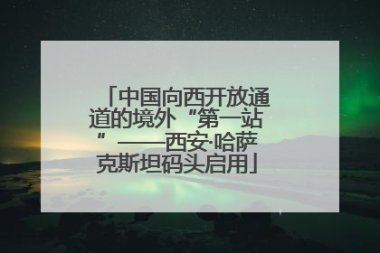 中国向西开放通道的境外“第一站”——西安·哈萨克斯坦码头启用