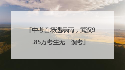 中考首场遇暴雨，武汉9.85万考生无一误考