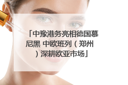 中豫港务亮相德国慕尼黑 中欧班列（郑州）深耕欧亚市场