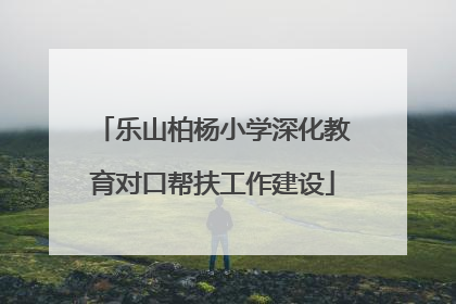 乐山柏杨小学深化教育对口帮扶工作建设