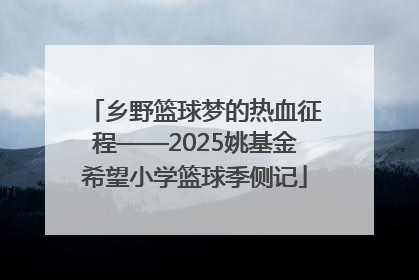 乡野篮球梦的热血征程——2025姚基金希望小学篮球季侧记