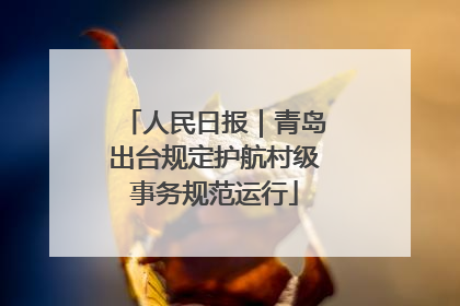 人民日报｜青岛出台规定护航村级事务规范运行
