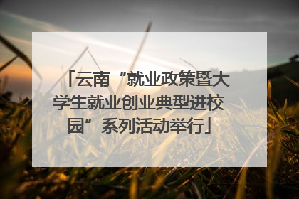 云南“就业政策暨大学生就业创业典型进校园”系列活动举行