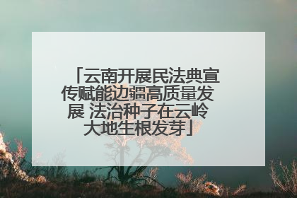 云南开展民法典宣传赋能边疆高质量发展 法治种子在云岭大地生根发芽
