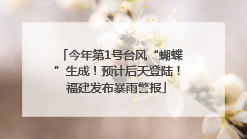 今年第1号台风“蝴蝶”生成！预计后天登陆！福建发布暴雨警报