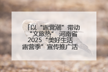 以“露营潮”带动“文旅热” 河南省2025“美好生活露营季”宣传推广活动在平舆县启动