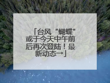 台风“蝴蝶”或于今天中午前后再次登陆！最新动态→