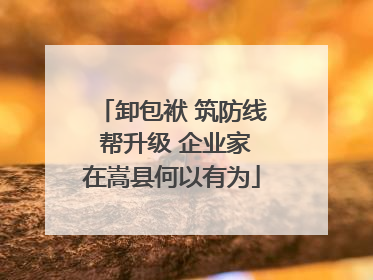 卸包袱 筑防线 帮升级 企业家在嵩县何以有为