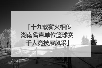 十九载薪火相传 湖南省直单位篮球赛千人竞技展风采