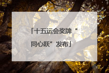 十五运会奖牌“同心跃”发布