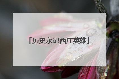 历史永记西庄英雄