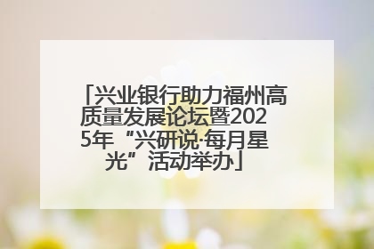 兴业银行助力福州高质量发展论坛暨2025年“兴研说·每月星光”活动举办