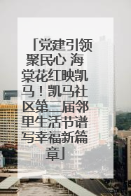 党建引领聚民心 海棠花红映凯马！凯马社区第三届邻里生活节谱写幸福新篇章
