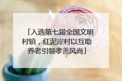 入选第七届全国文明村镇，红泥崖村以互助养老引领孝善风尚