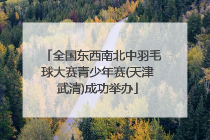 全国东西南北中羽毛球大赛青少年赛(天津武清)成功举办