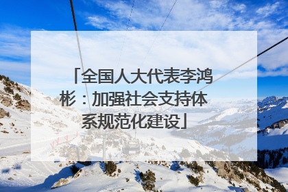 全国人大代表李鸿彬：加强社会支持体系规范化建设