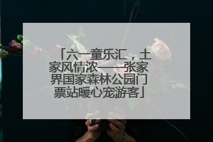 六一童乐汇，土家风情浓——张家界国家森林公园门票站暖心宠游客